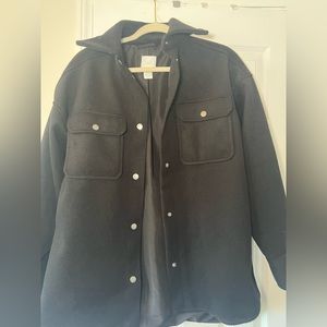 H&M oversized flannel jacket